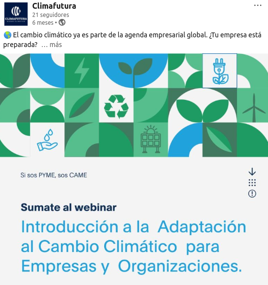 Captura de la publicación de LinkedIn