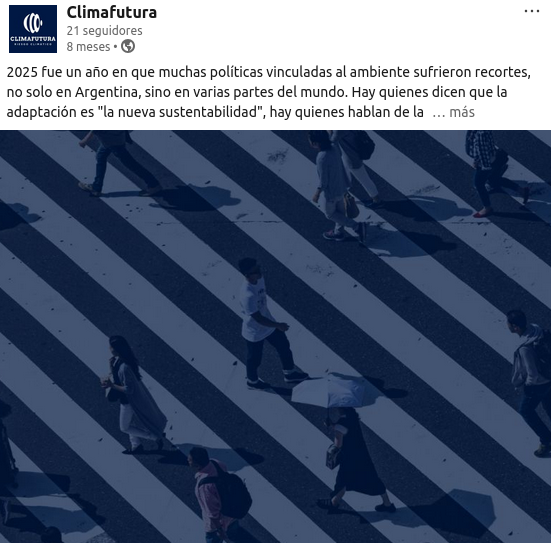 Captura de la publicación de LinkedIn